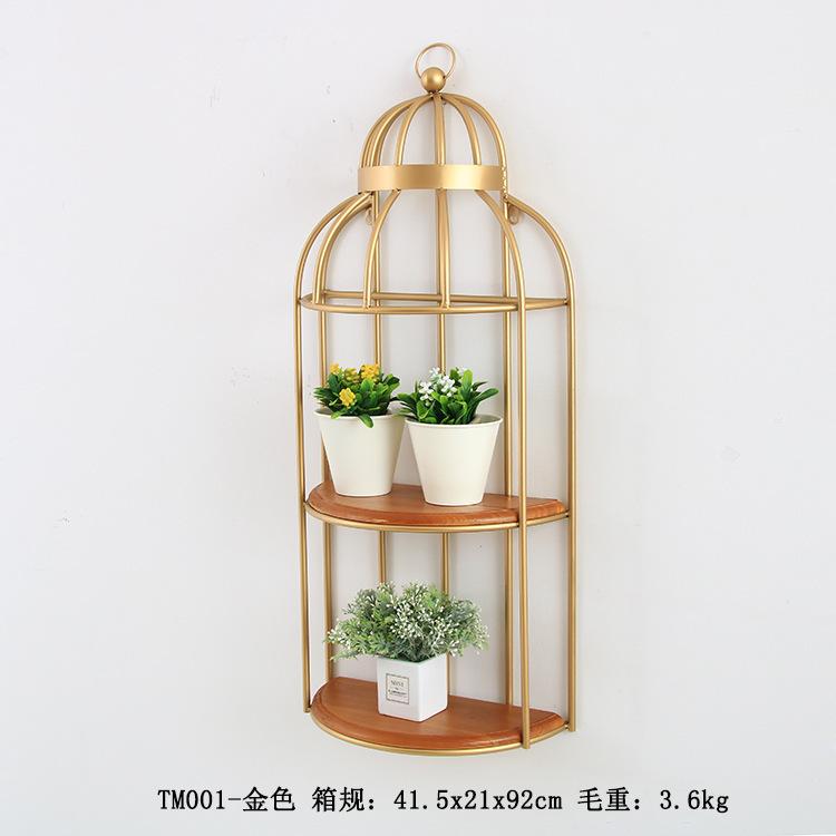 Vintage Multi-layer Plant Stand Iron Birdcage Flower Shelf Storage Rack Succulents Display Holder Rustic Home Garden Organizer