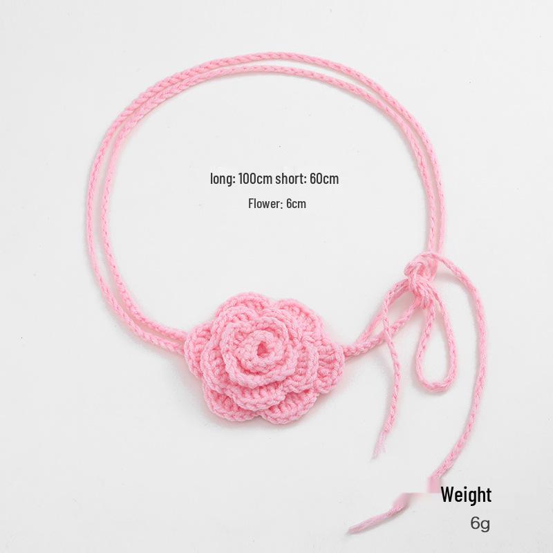 Hand-woven Floral Crochet Choker Necklace