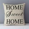 Popular Phrase Words Letters Printed Couch Cushion Home Decorative Pillows 45X45Cm Cotton Linen Square Cushions \"Love You More\