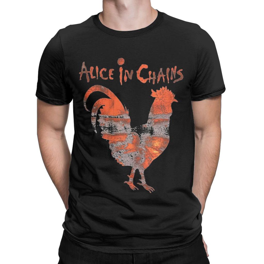 Herren T-Shirt Alices In Chains Neuheit Reines Baumwoll-T-Shirt Kurzarm T-Shirts O-Ausschnitt Kleidung Geschenkidee