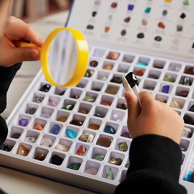 100 Types of Crystal Raw Stones, Ores, Earth Memories, Natural Gemstone Specimens, Amethyst, Fluorite, Children's Toy Ornaments