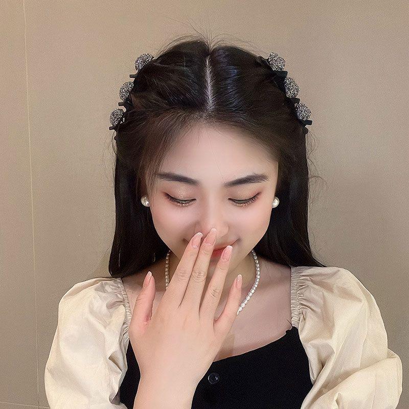 Plastic Crystal Love Bangs Hair Clips Braid Hairpins For Women Girl Bangs Side Clip Barrettes Hair Accessories