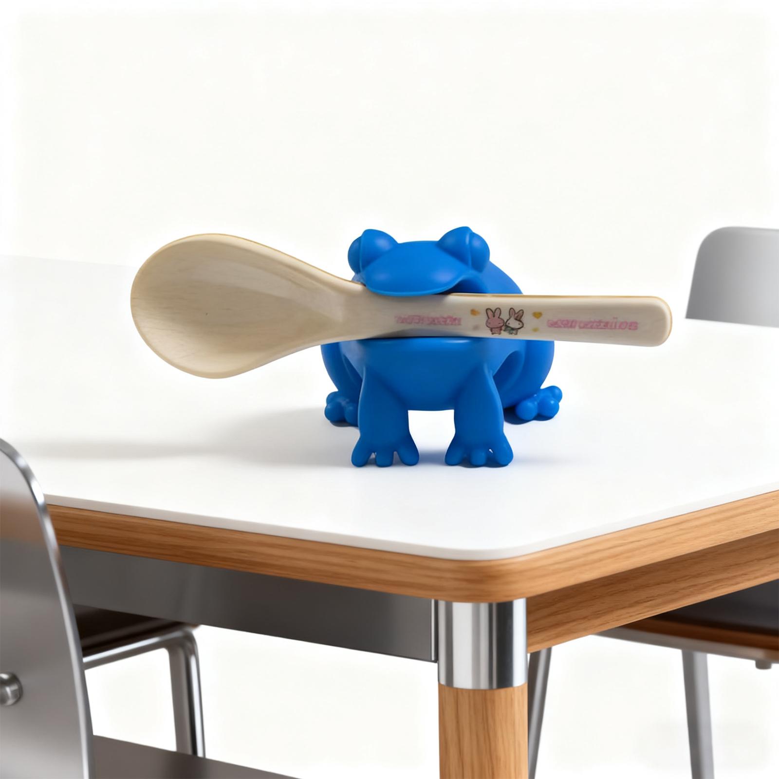 

Silicone Stovetop Spoon Holder FrogSteam Releaser Cute Kitchen Accessories Cooking Supplies Cool Kitchen Gadgets One Size синій