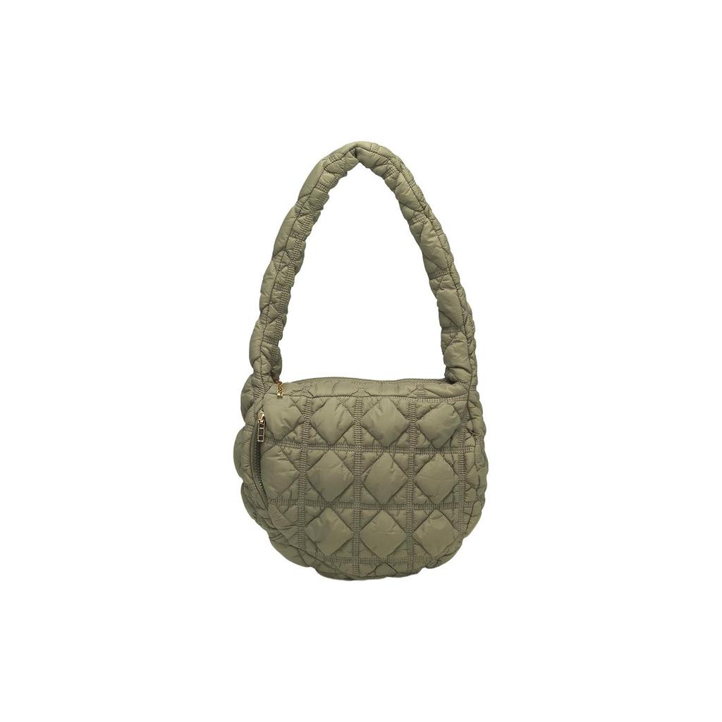 New CARLYN Nylon Handbag, Shoulder Bag Medium Size Women's Khaki H71307020K
