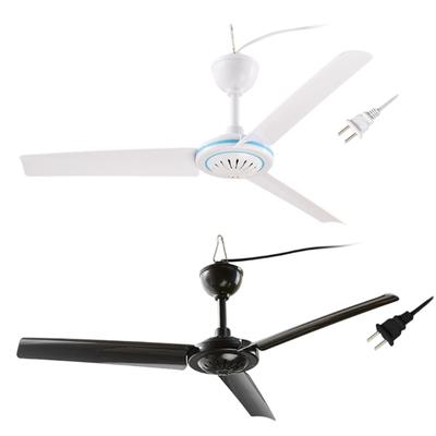 Lightweight Plastic Hanging Ceiling Fan 27.5Inches 3 Blade Design with Power Switches For Bedroom/Living Room