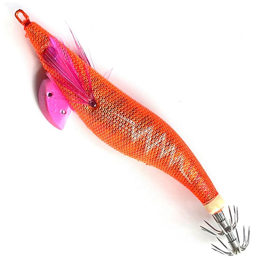 Luminous Wood Shrimp Lures Glow In Dark Squid Jig Hook Bait Simulation Jigging Hard Bait for Octopus Cuttlefish Fishing Tackle