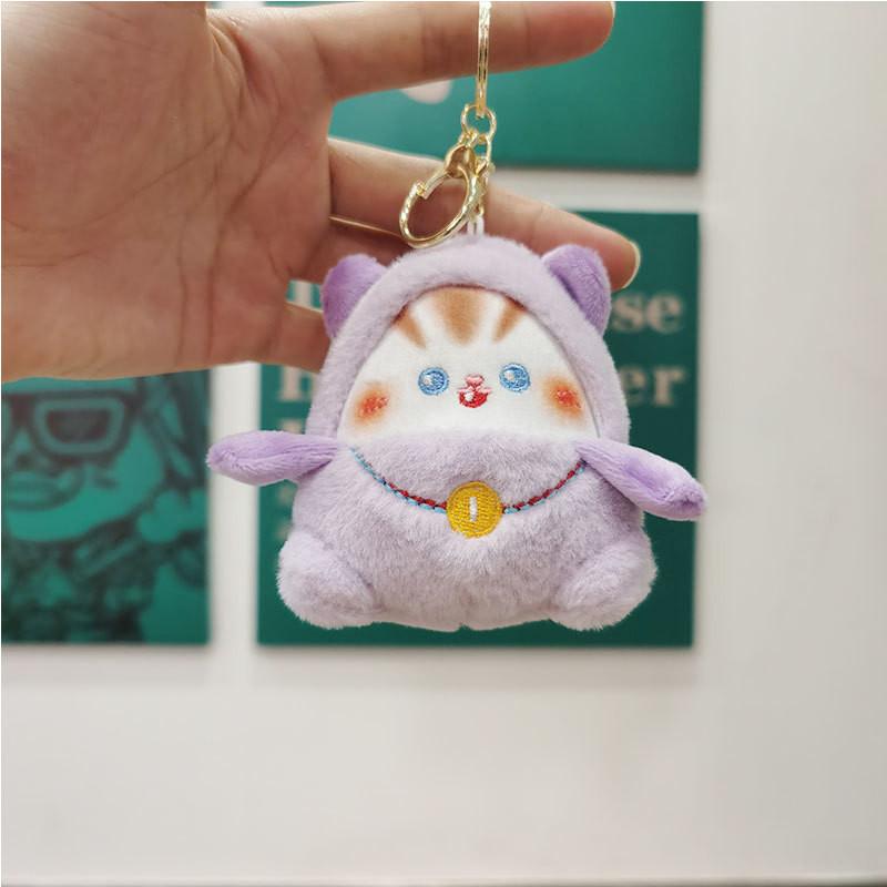 Adorable Cat Keychain Plush Doll Soft Fabric Toy Wholesale Perfect Gift