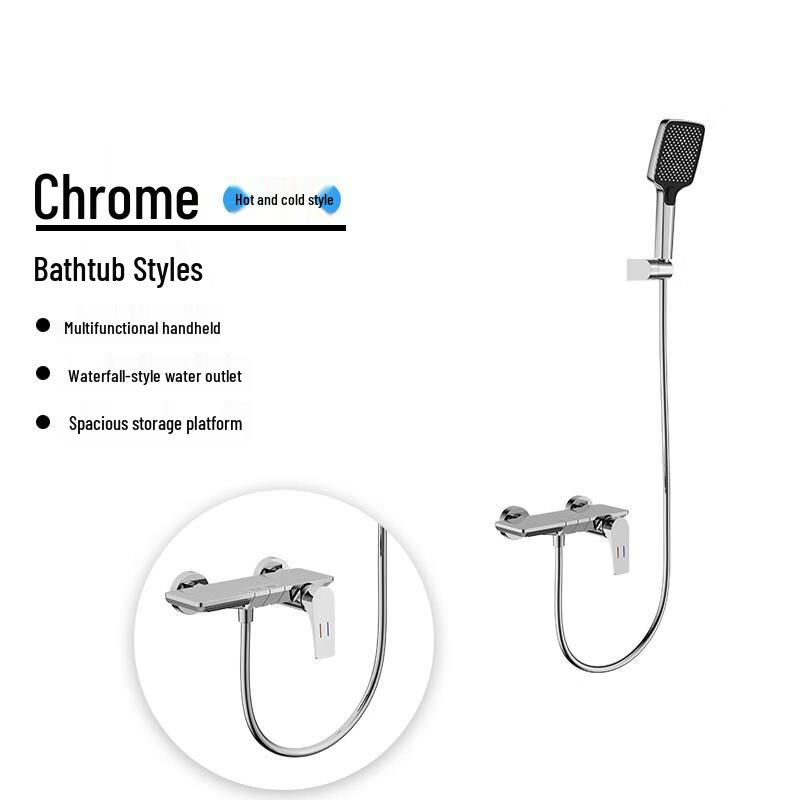 Xuan Yong Cold/Hot Shower Set with Storage Shelf