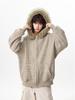 Unisex American Retro Striped Hoodie with Fur Collar - Autumn/Winter Casual Loose Cardigan