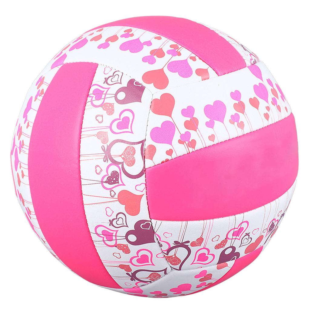 Size 5 Training Volleyball PU Soft Indoor Outdoor Volleyball for Students Pool Gym Training Pink