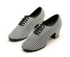 Houndstooth Mid-Heel Dance Shoes for Square, Ballroom, Modern & Latin Styles - Soft Sole, Adult Performance Cha-Cha