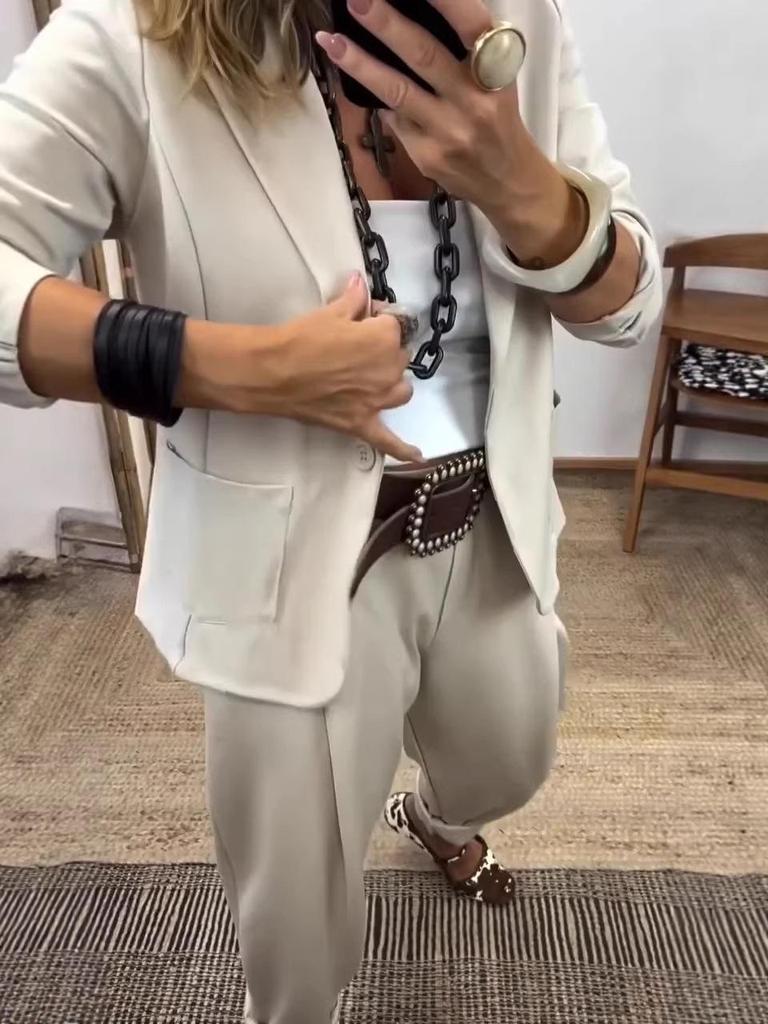 2026 Spring Women's European & American Casual Suit Set - Stylish & Comfortable for Commuting