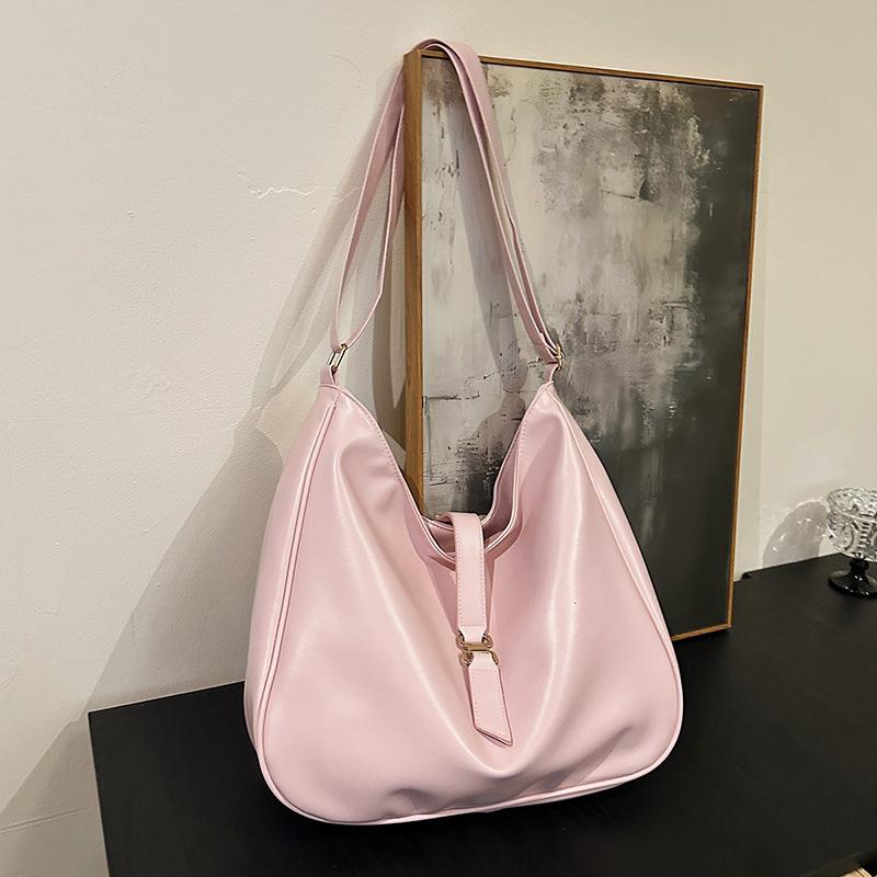 

Niche large-capacity tote bag 2025 new high-end shoulder underarm bag versatile messenger bag розовый