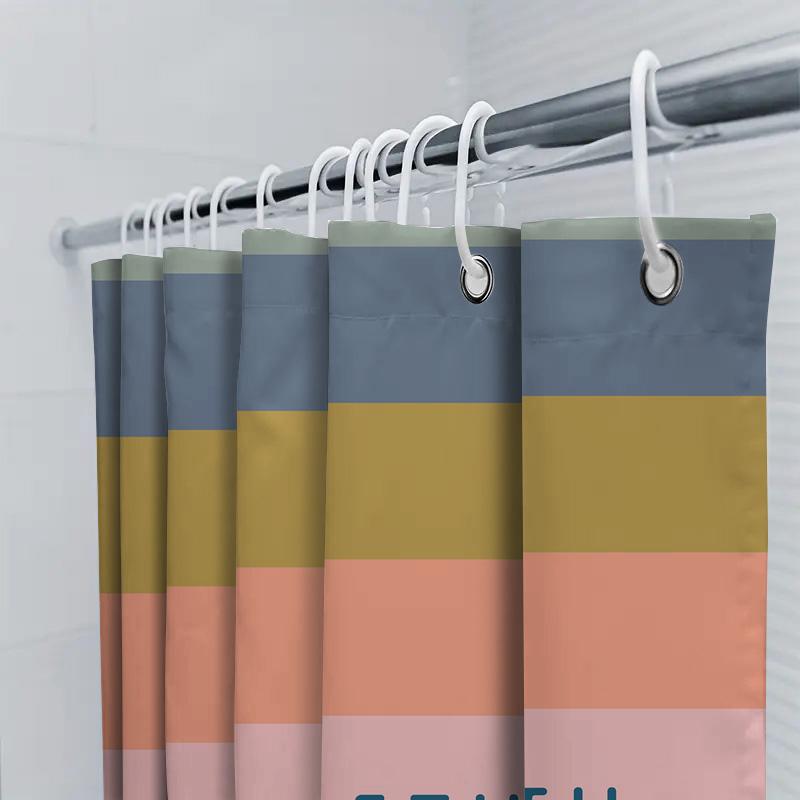 Blue Yellow Coral Shower Curtain With Name For Bathroom Decor Waterproof Fabric Shower Curtains By Size