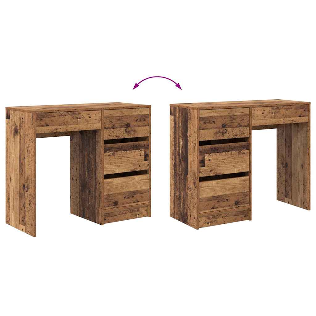 Vintage Wood Desk 90 x 37.5 x 75 cm Engineered Wood