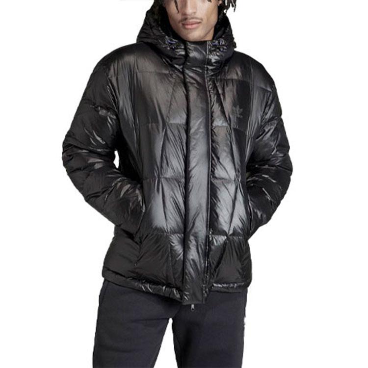 Adidas Originals Down Puffer Jacket With Cuff Detail Men Outerwear Black IR7131