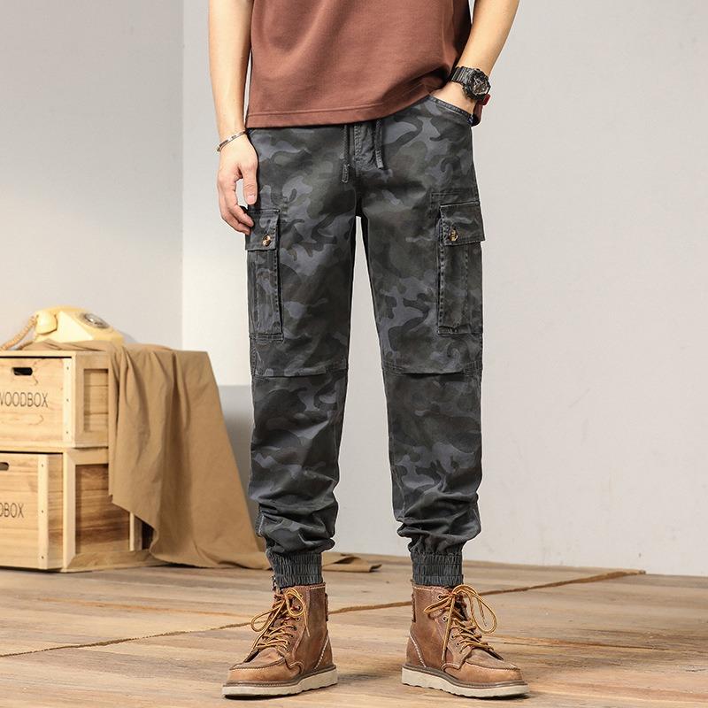 

Новый мужской комбинезон, повседневные свободные мужские брюки, модный бренд, мужской комбинезон с несколькими карманами для улицы, камуфляжные брюки, мужская одежда 38 серый
