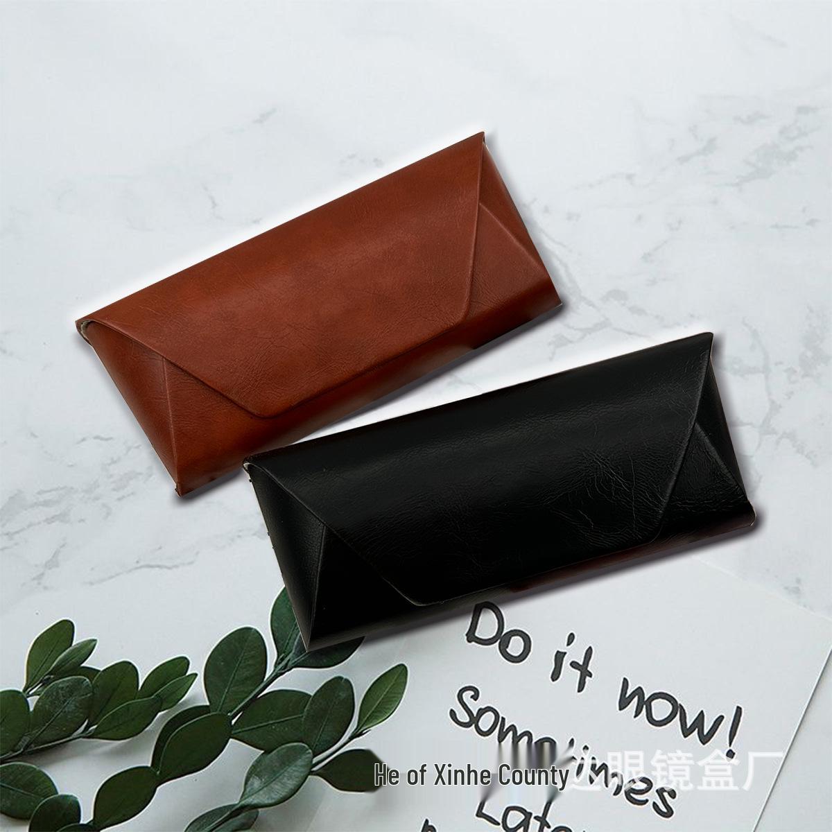 

Creative Handmade Foldable PU Eyeglass Case - Portable and Durable for Men and Women 163*65*42 mm разноцветный