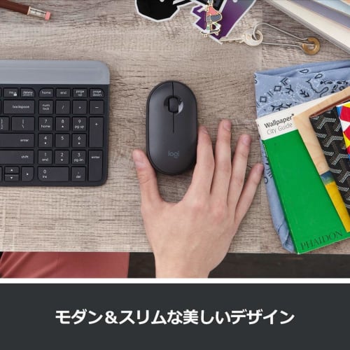 Bezdrátová myš Logitech Wireless Mouse Pebble M350GR Tenká tichá grafitová bezdrátová Windows mac Chrome Android Surface iPad OS M350
