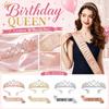 Birthday Party Sash and Headband Set - Photo Booth Prop for Celebration