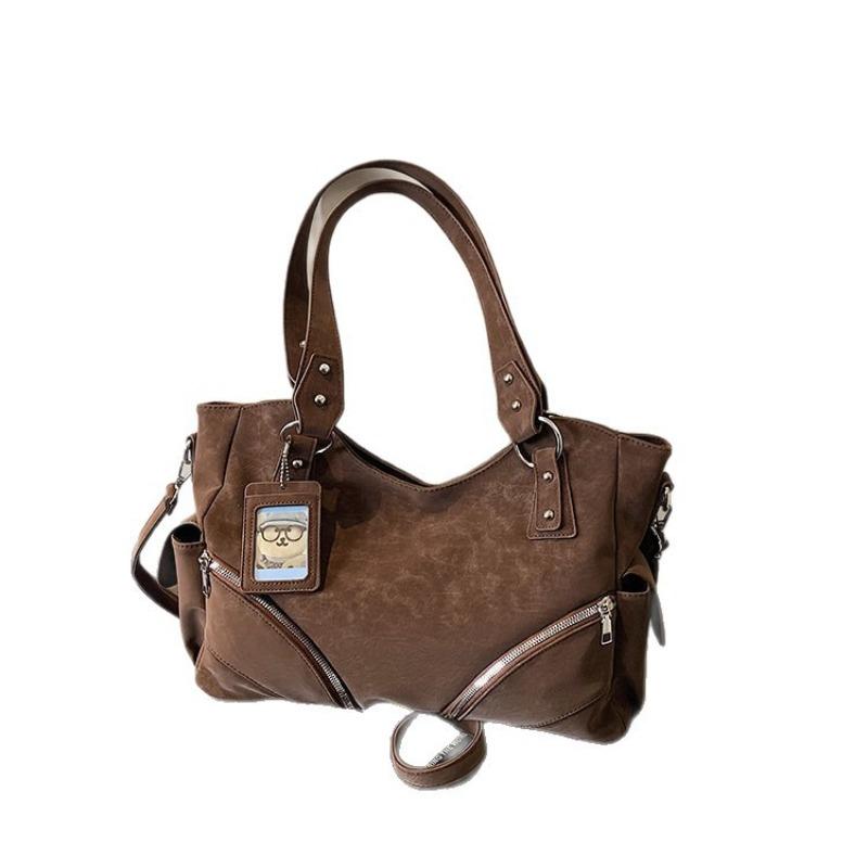 Casual Commuting Tote Bag, Girl Motorcycle Bag, Large Capacity Single Shoulder Crossbody Bag