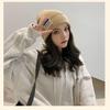 Wool hat women's autumn and winter tide warm knitted hat fashionable solid color face small melon skin cold hat