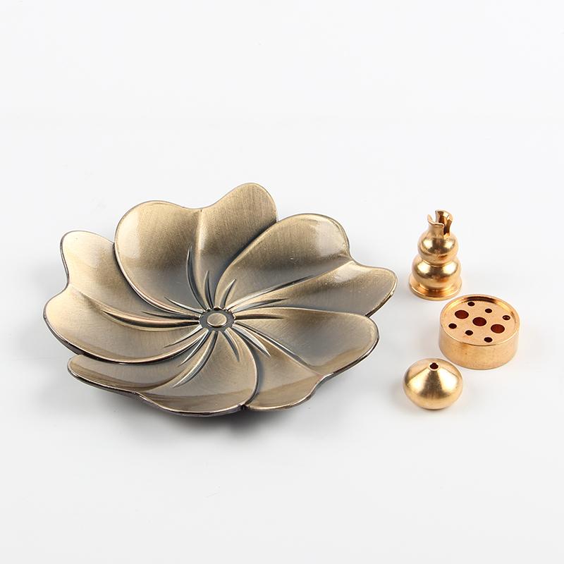 Hot Sale Alloy Buddhi Cherry Blossom Reflux Incense Burner Incense Rack Home Decoration Coil Incense Burner Air Incense