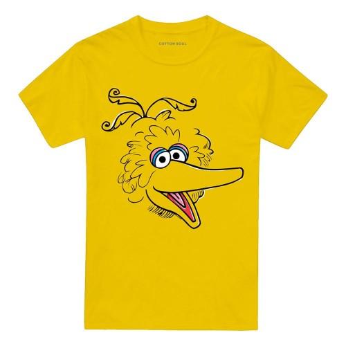 Sesame Street Unisex Adult Big Bird Sketch Face T-Shirt