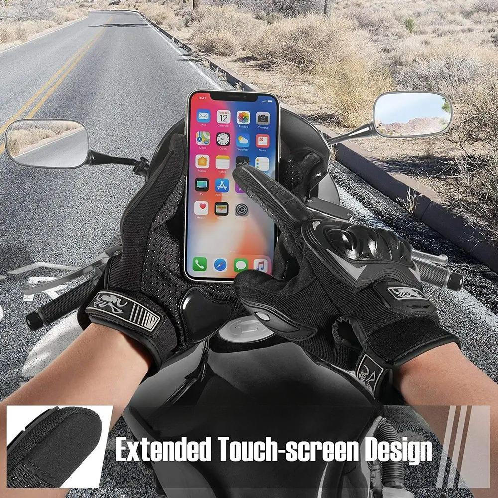 Full Finger Protective Motorcycle Gloves Waterproof Abrasion Resistant Riding Gloves For Men Women Durable Motocross Gear