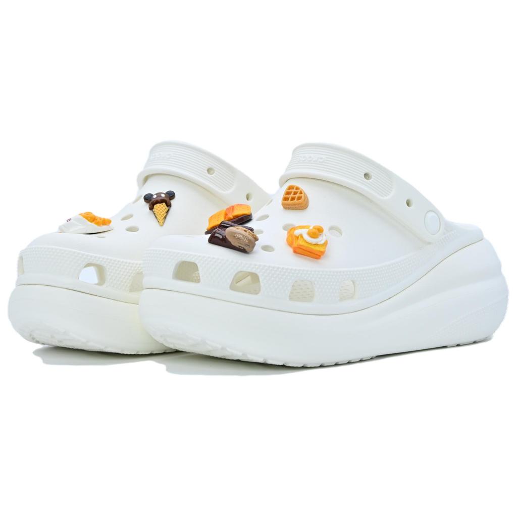 Crocs Crush Clog Pastry Party EVA Exquisite Cute Crush Art Realm Puff Shoes Unisex White