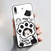 Hülle Für Sony Xperia L3 L4 Hülle Ästhetisch Mode Niedliche Katze Astronaut Schwarz Weiches Silikon Matt Stoßfest Rückabdeckung Stoßfänger