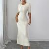 Women's Fashionable And Elegant Short,sleeved Bodycon Long Skirt
