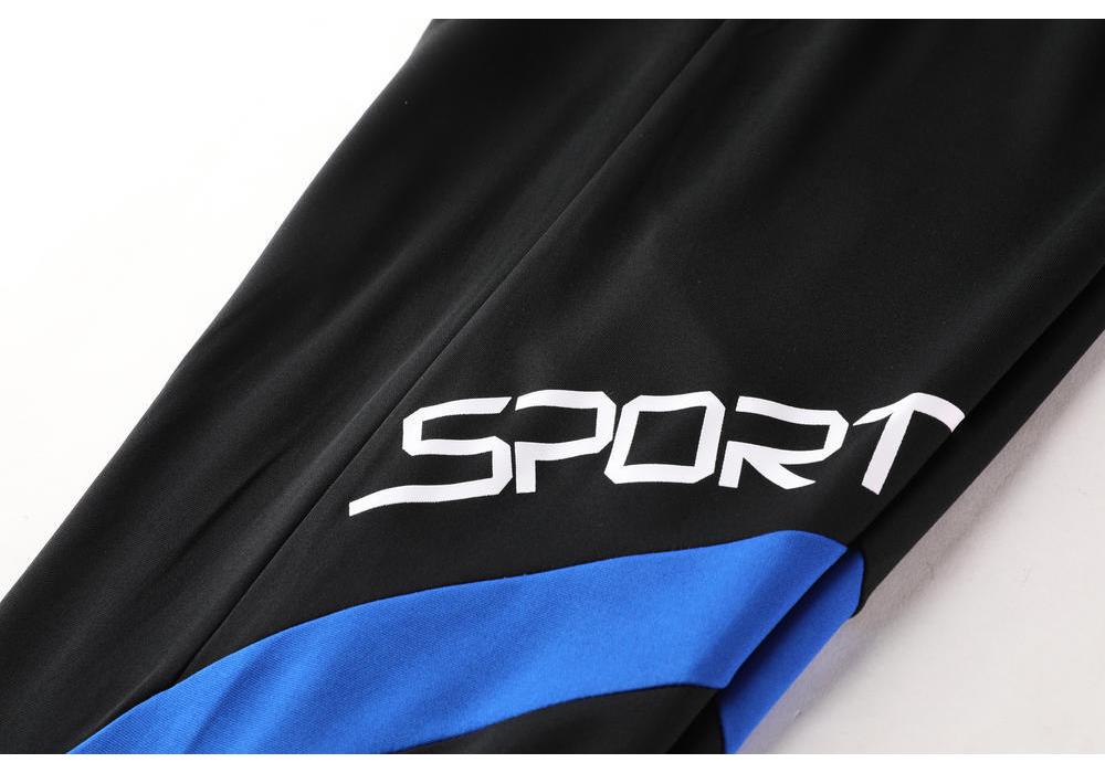 Unisex Half-Zip Long-Sleeve Football Training Set for Kids & Adults