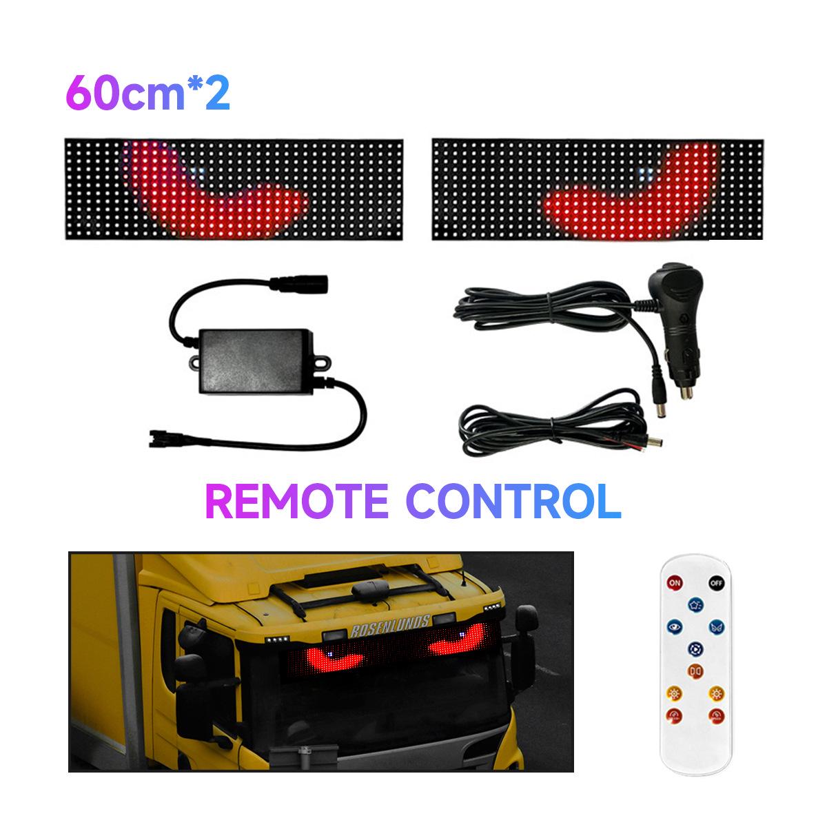 

Светодиодный водонепроницаемый автомобильный дисплей «Дьявольский глаз»: Гибкая динамическая наклейка с дистанционным управлением