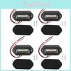 4pcs 12v Plate 6led License Lamps High Brightness White Light Waterproof For Car