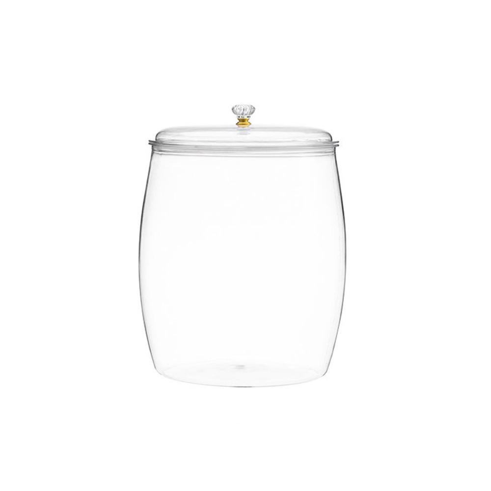 

Герметичная банка для хранения хлопьев Прозрачный контейнер для хранения продуктов Кухонный органайзер Банка для конфет Орехи 2.3L-Gold Knob