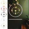 DIY Luminous Stickers Wall Decor Wall Clock Digital Clock 3D