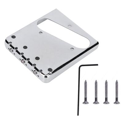 E-Gitarrensattelbrücke 3-Sattel Fest für TL Set Ersatz Elektrisches Instrument Silber