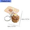 Practical Stress Relief Toy Creative Cake Themed Keyring Pocket Sized Decompression Keychain Bag Accessories