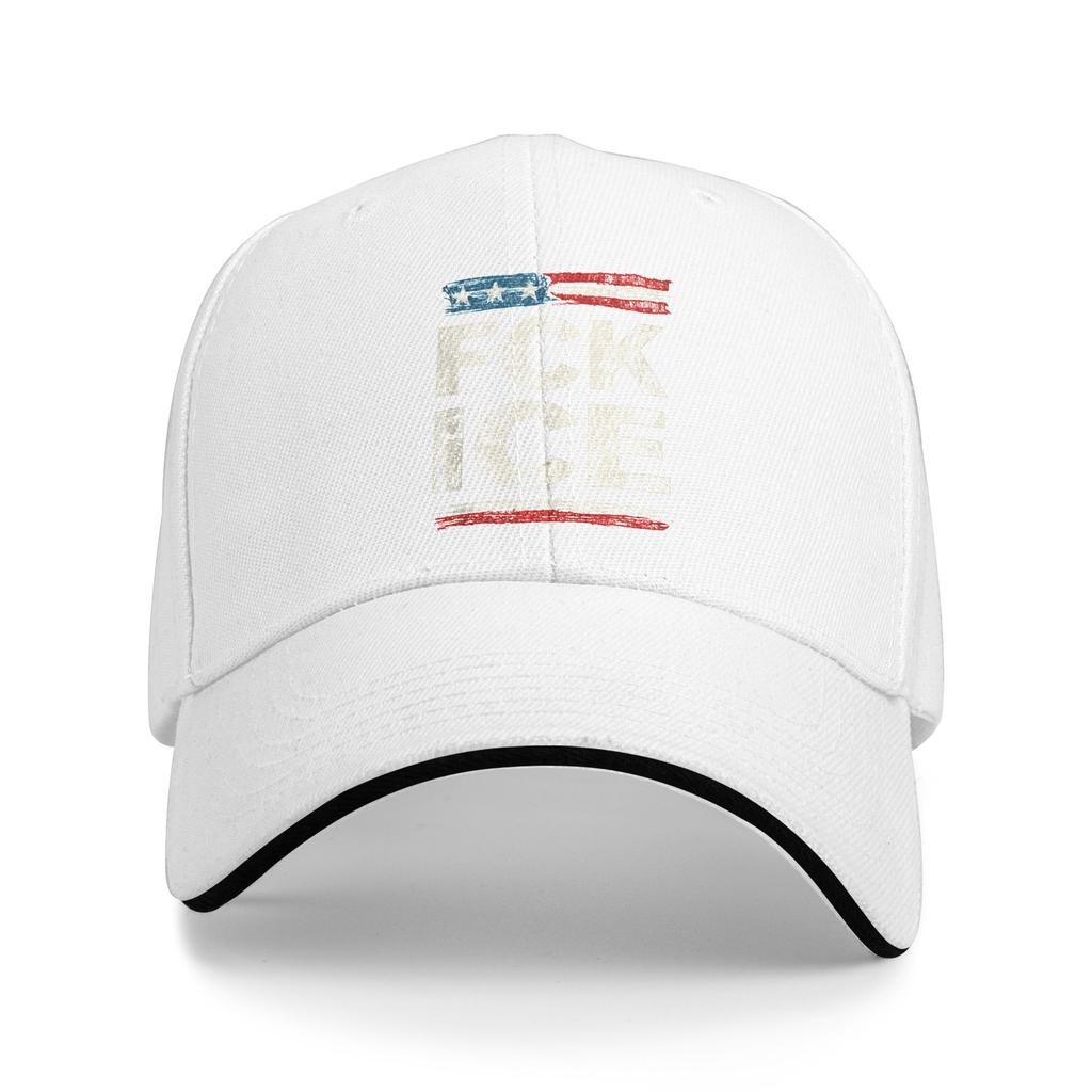 Retro Vintage F ICE US Flag Distressed Baseball Cap Fitted Retro Men Hip Hop Hats Hot Sale Print Hiking Fishing Baseball Caps