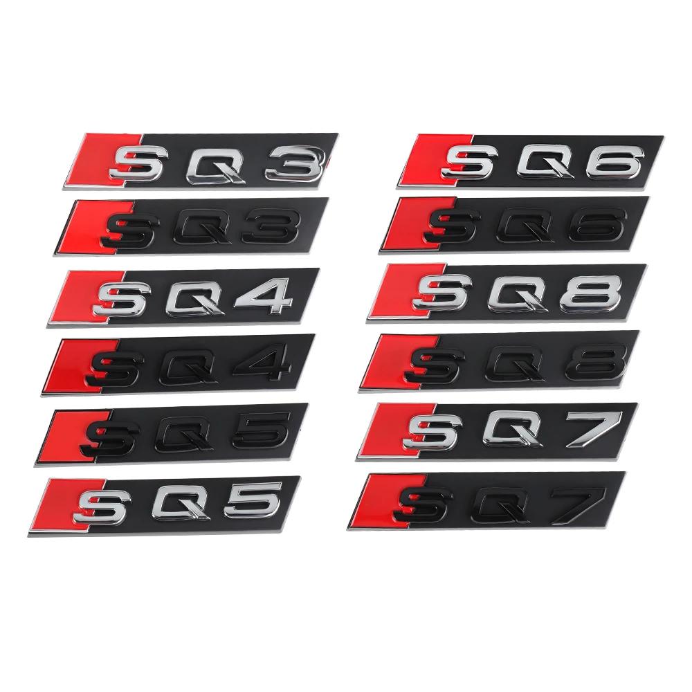 3D ABS Motorhauben Frontgrill Aufkleber ABS SQ3 SQ4 SQ5 SQ6 SQ7 SQ8 Emblem Dekoration für 9s A4 B5 B6 B7 B8 A3 A6 A5 A7 A8 Q3 Q7 TTs9