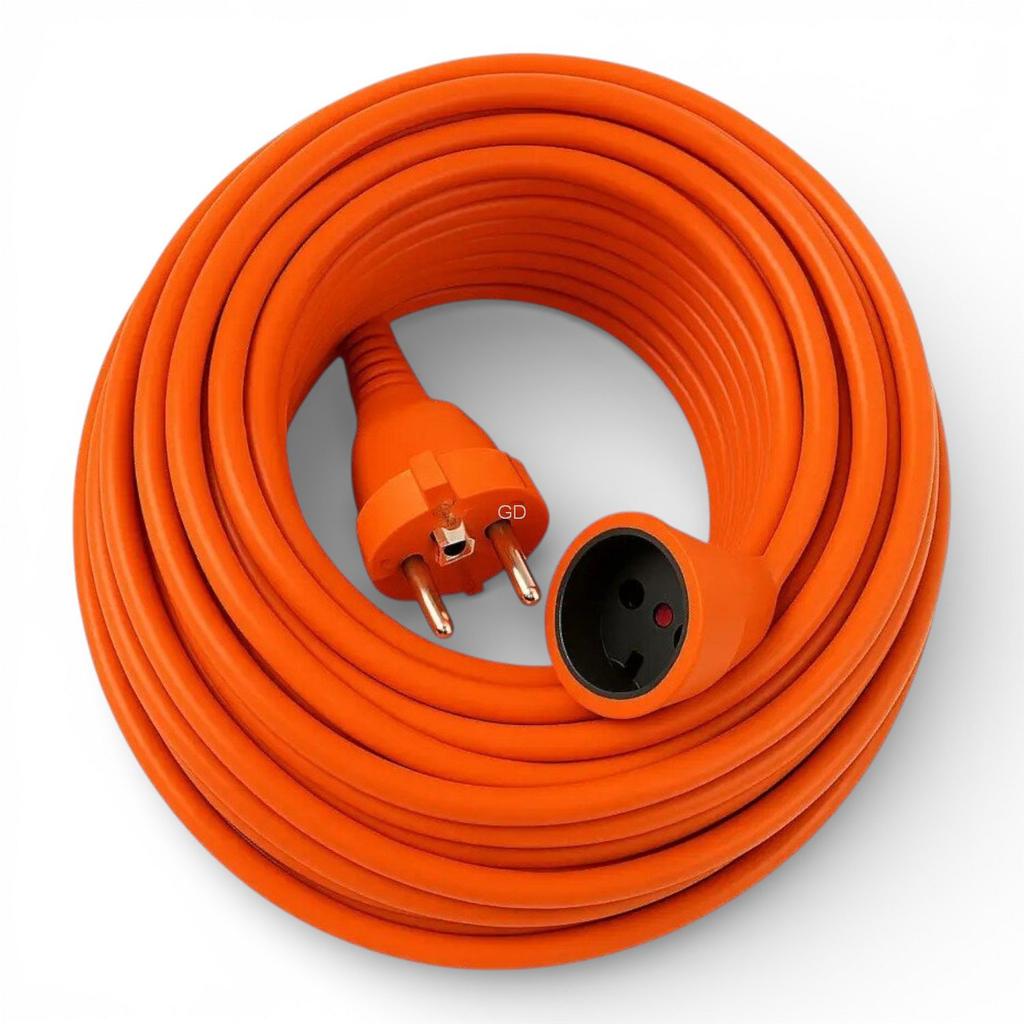 Przedłużacz ogrodowy 50m 3x2,5mm² gruby pomarańczowy kabel budowlany