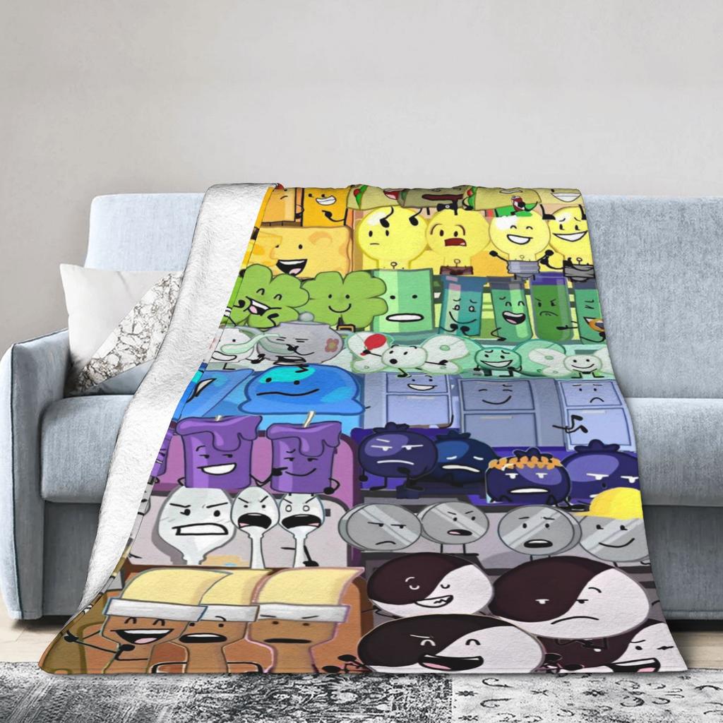 Cartoon Blankets Bfdi Plush Awesome Soft Throw Blanket for Chair Covering Sofa All Season