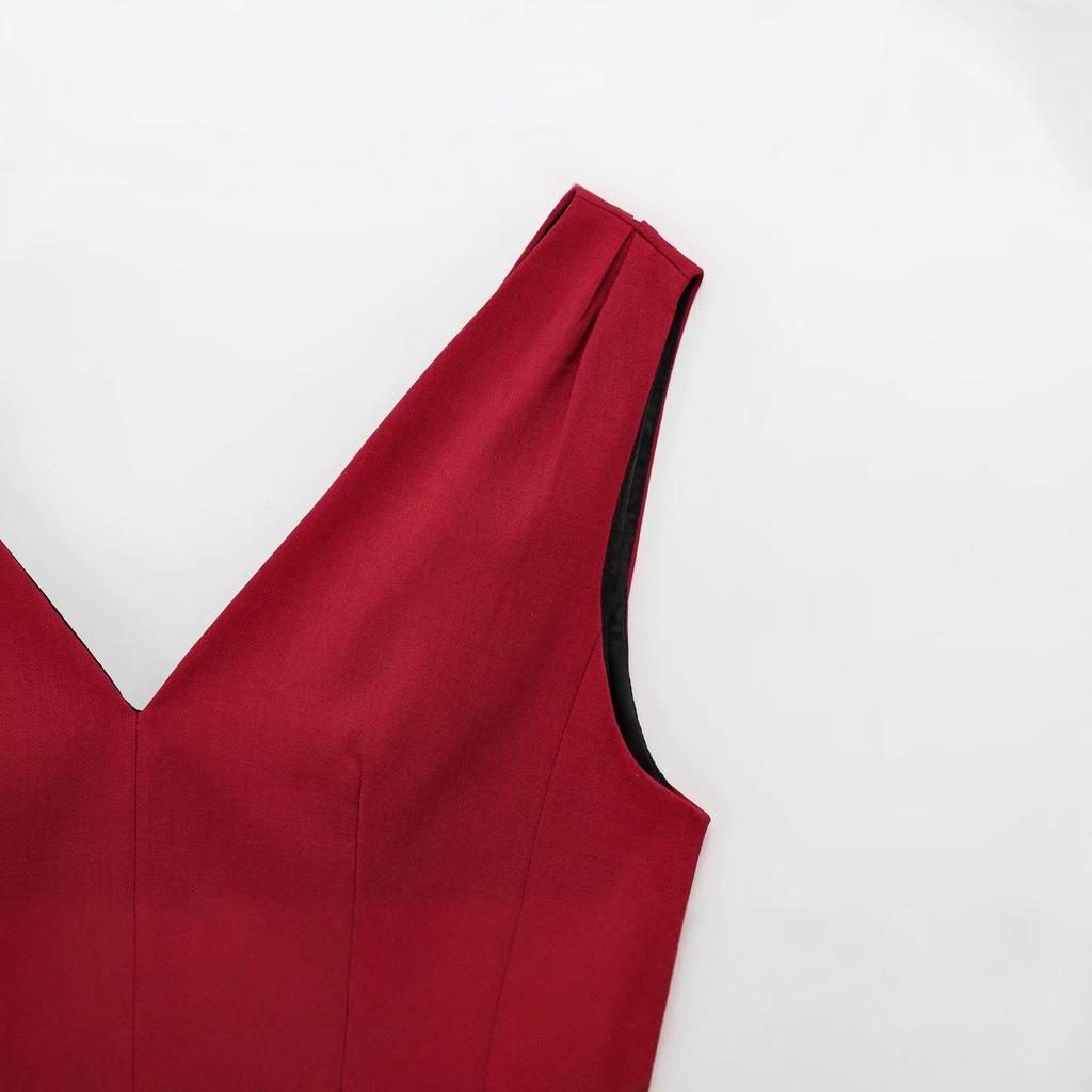 Elegant Sleeveless Balloon Dress for Women - European and American Style