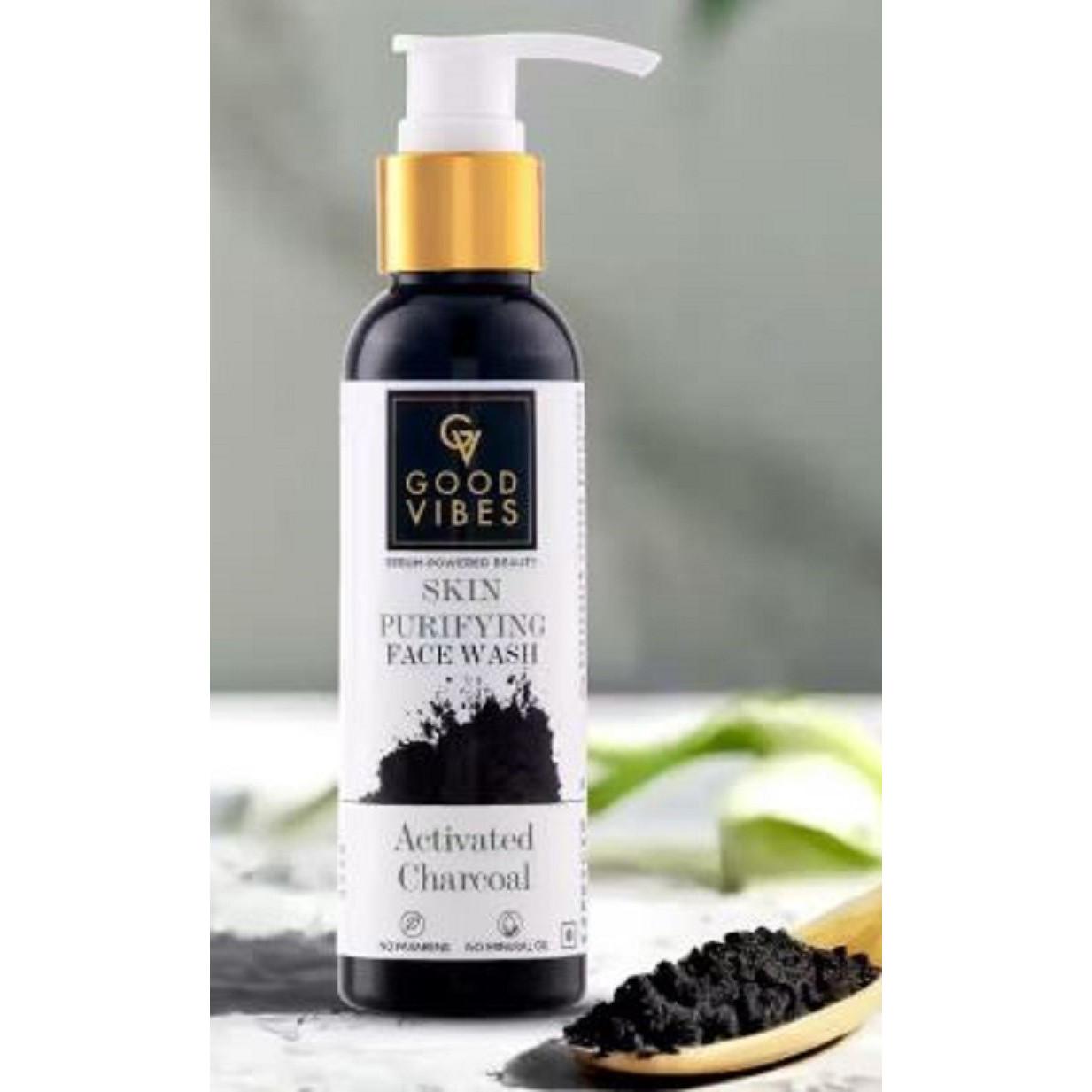 @ Good Vibes Skin Purifying Activated Charcoal Face Wash 120ml UKZQ100 50%off