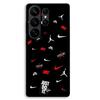 Phone Case - MANIACASE - Samsung Galaxy S26 Ultra - Silicone TPU - White/Red Nike Jordan - Black Background