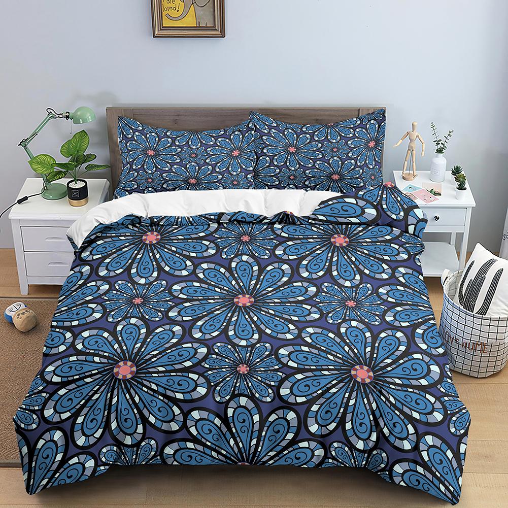 Bohemian Mandala Duvet Cover Boho Chic Hippie Bedding Mandala for Aducts Boys Girls Black White Bedroom Decoration Queen King