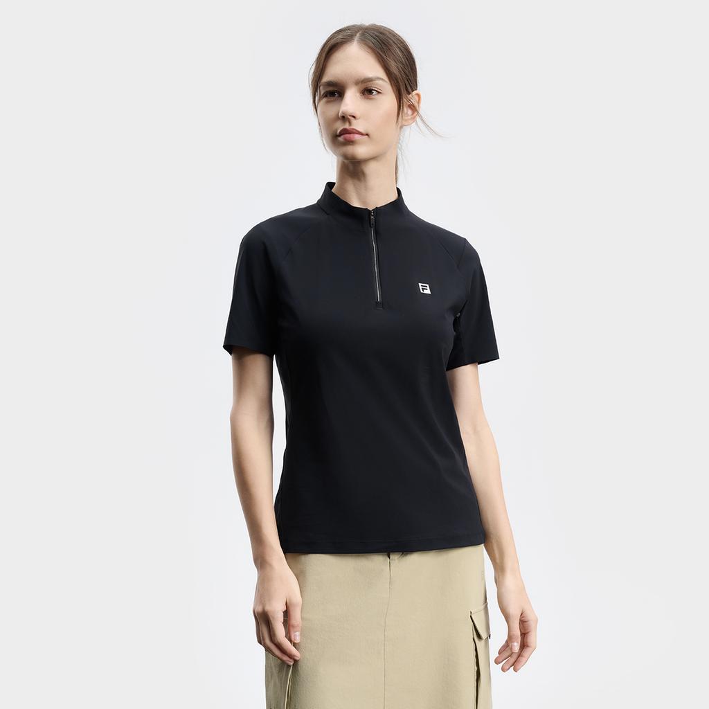 New FILA X BBC EARTH Athletics T Shirt Women's Pitch Black A11W437103FBK