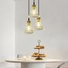 Glass Pendant Light with LED Floral Nordic Retro E26 for Ceiling Hook Stylish Interior Ceiling Ambient Dining Room Lighting Ceiling Hook LED Bulb Warm
