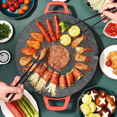 Yapışmaz Kore Dumansız İç/Dış Mekan Izgara Plakası Biftek & Barbekü için